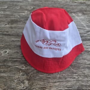 Bob Terre des Basques rouge et blanc logo montagne - face