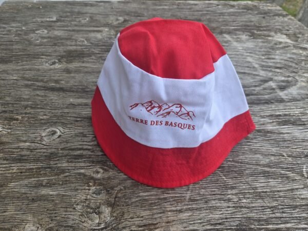 Bob Terre des Basques rouge et blanc logo montagne - face